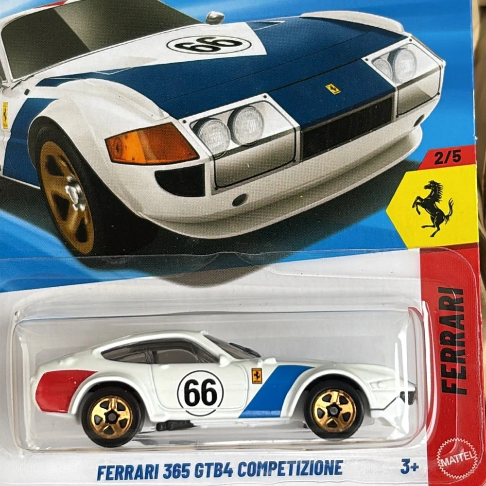 Ferrari 365 GTB4 Competizone White Race Car 66 Hot Wheels Hotwheels Racing 2026